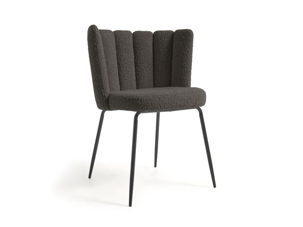 Stoel ANIELA - Grijs bouclÚ KAV CC2025J01