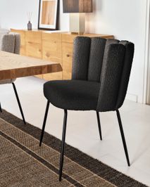 Stoel ANIELA - Grijs bouclÚ KAV CC2025J01