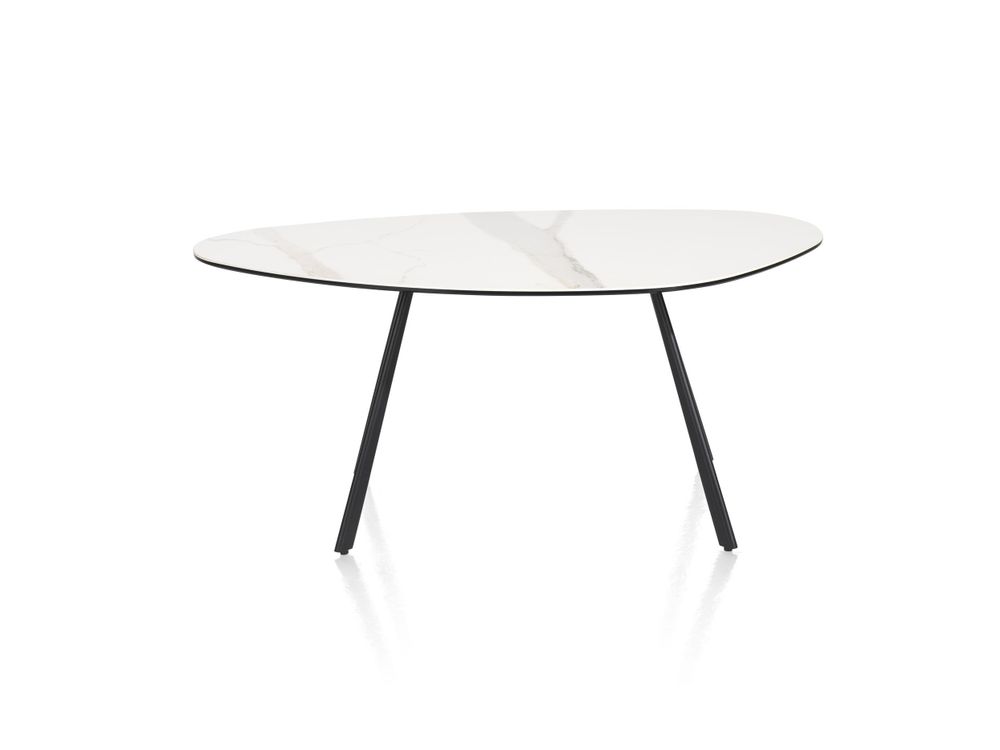 Salontafel MONTELLO - Keramiek met witte marmerloo XOO 45818WIT