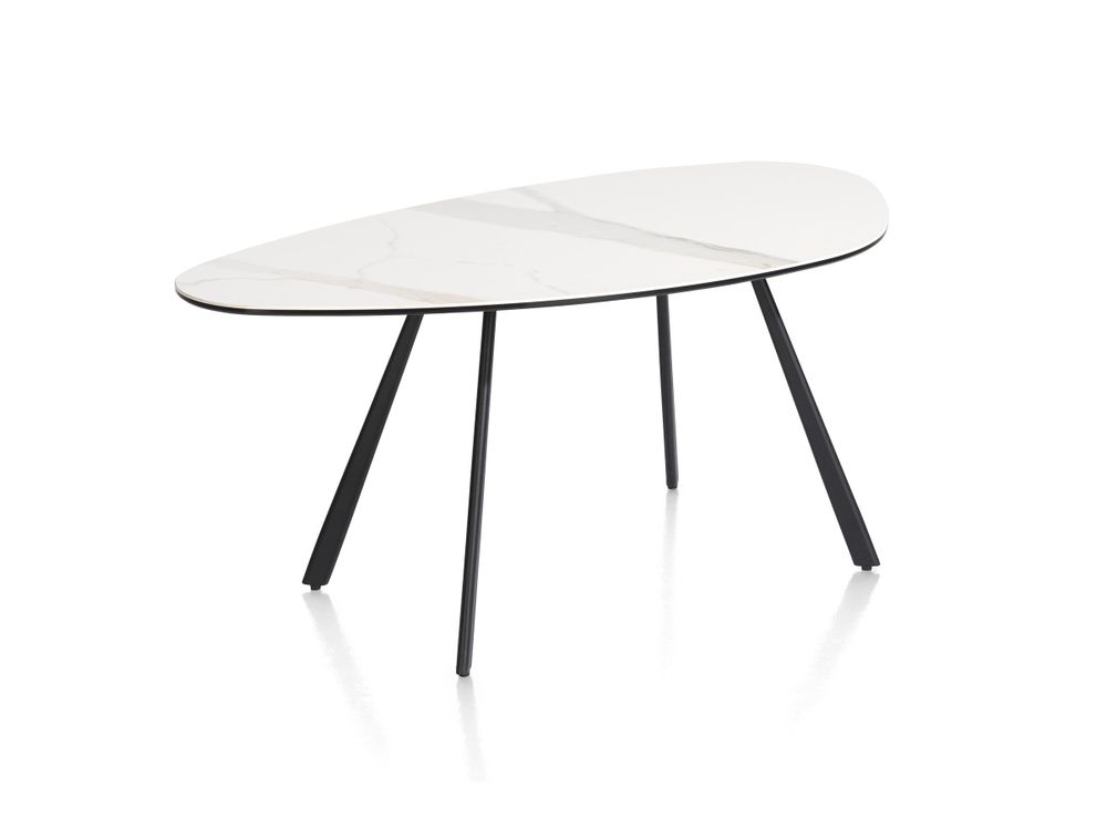 Salontafel MONTELLO - Keramiek met witte marmerloo XOO 45818WIT