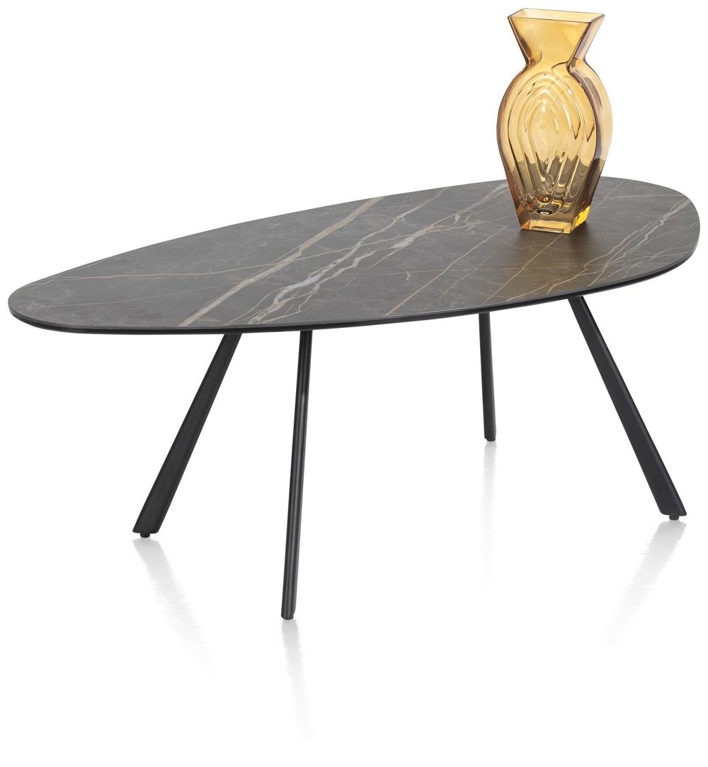 Salontafel MONTELLO - Keramiek met zwarte marmerlo XOO 45815ZWA