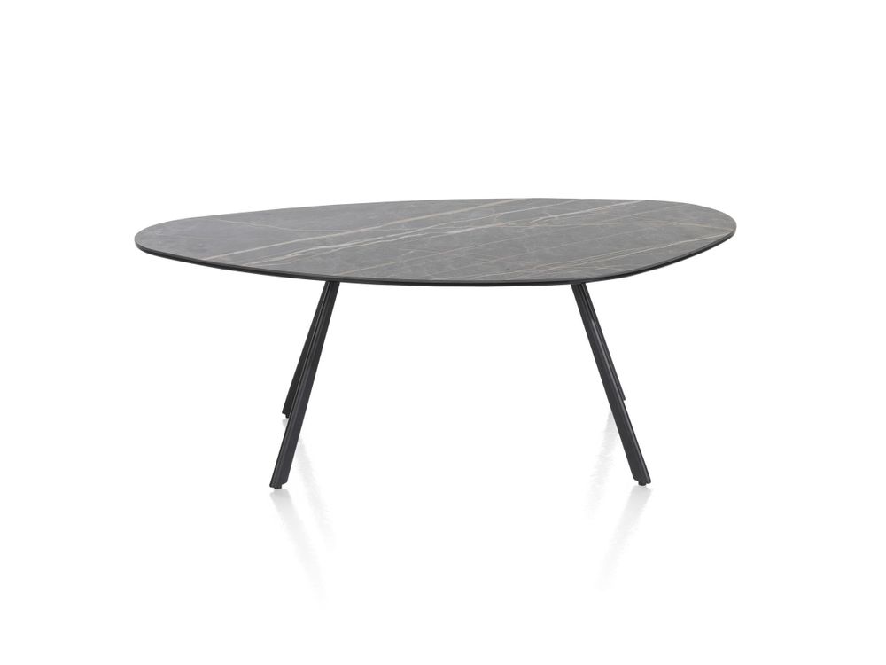 Salontafel MONTELLO - Keramiek met zwarte marmerlo XOO 45815ZWA