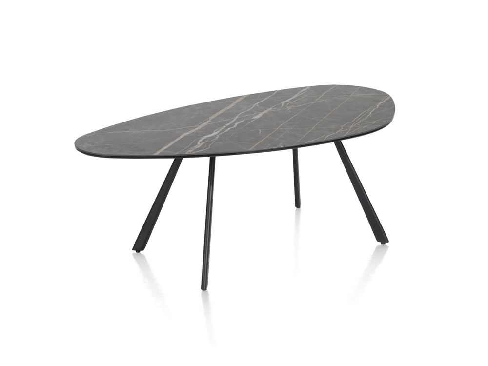 Salontafel MONTELLO - Keramiek met zwarte marmerlo XOO 45815ZWA