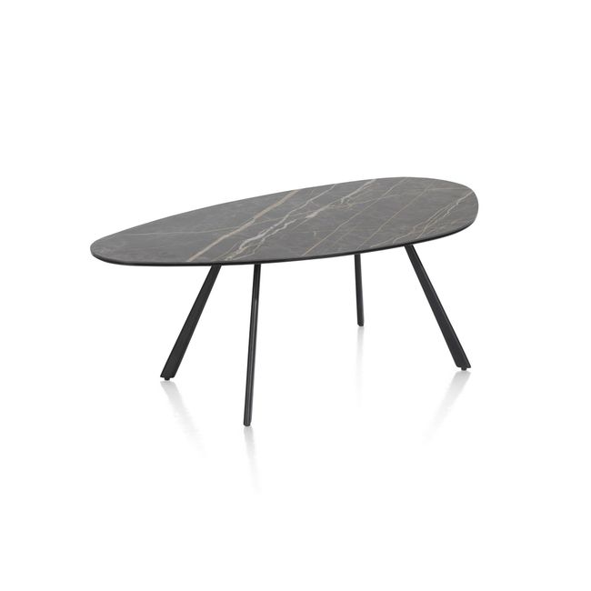 Salontafel MONTELLO - Keramiek met zwarte marmerlo