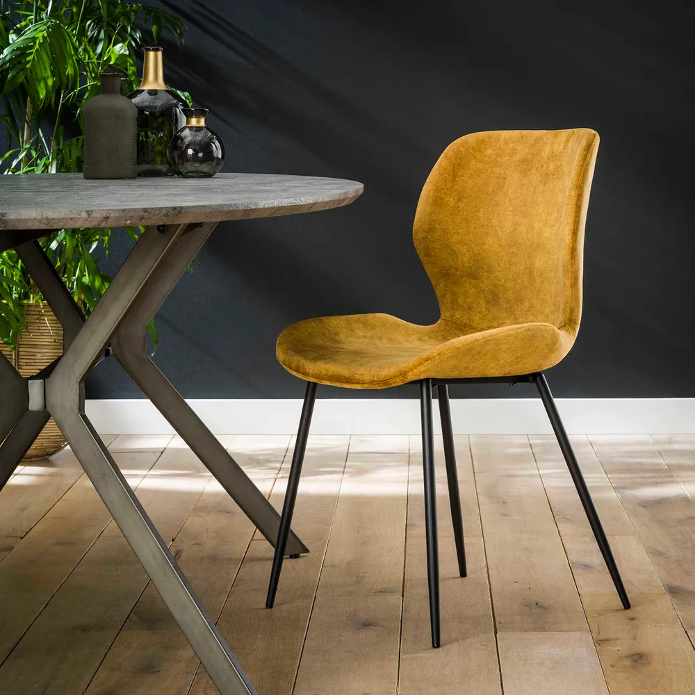 Stoel 3738 - Velvet champagne ZLS 3738-28
