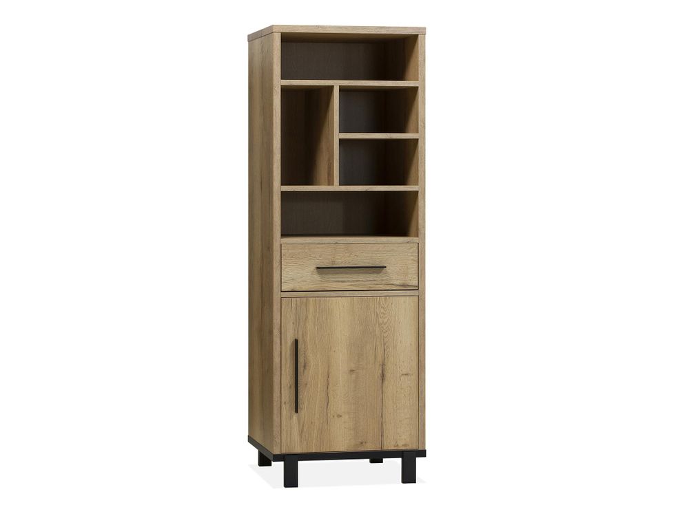 Boekenkast WOODY - Natuur/zwart metaal MXF-182-000011