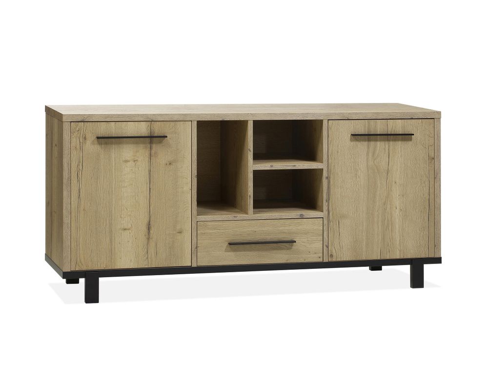 Dressoir WOODY klein - Natuur/zwart metaal MXF-182-000008