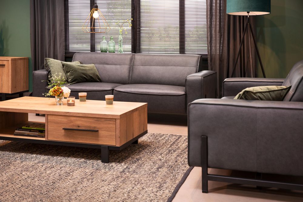 Eetkamer WOODY - Natuur/zwart metaal C-MXF WO EK