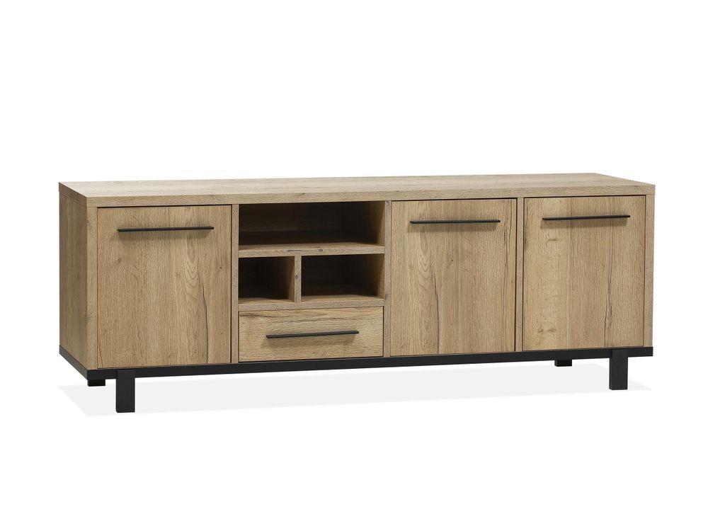 Eetkamer WOODY - Natuur/zwart metaal C-MXF WO EK