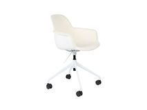 Bureaustoel ALBERT - Wit bouclé ZVR 1300018