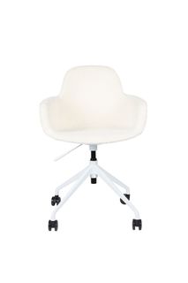 Bureaustoel ALBERT - Wit bouclé ZVR 1300018
