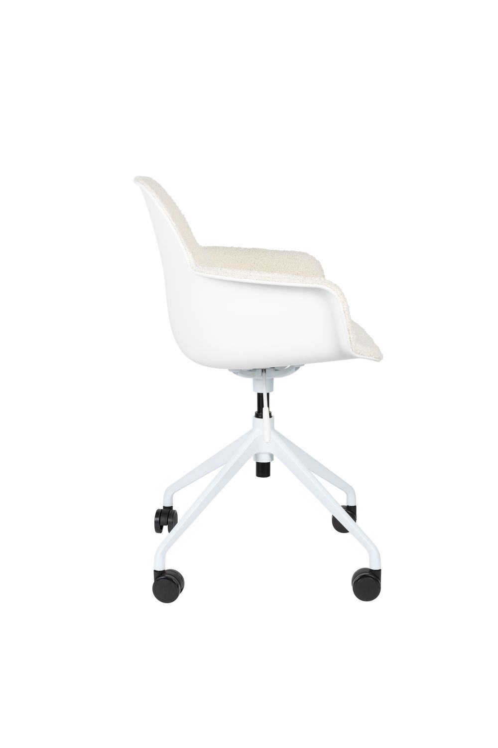 Bureaustoel ALBERT - Wit bouclé ZVR 1300018