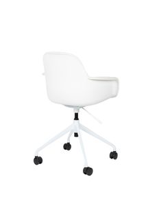 Bureaustoel ALBERT - Wit bouclé ZVR 1300018