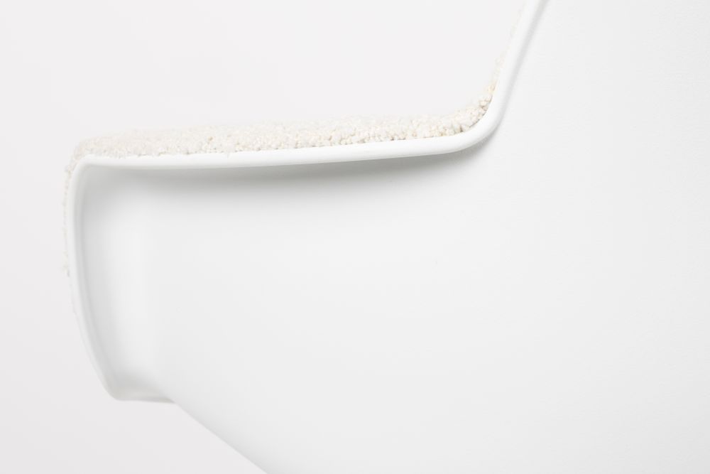 Bureaustoel ALBERT - Wit bouclé ZVR 1300018