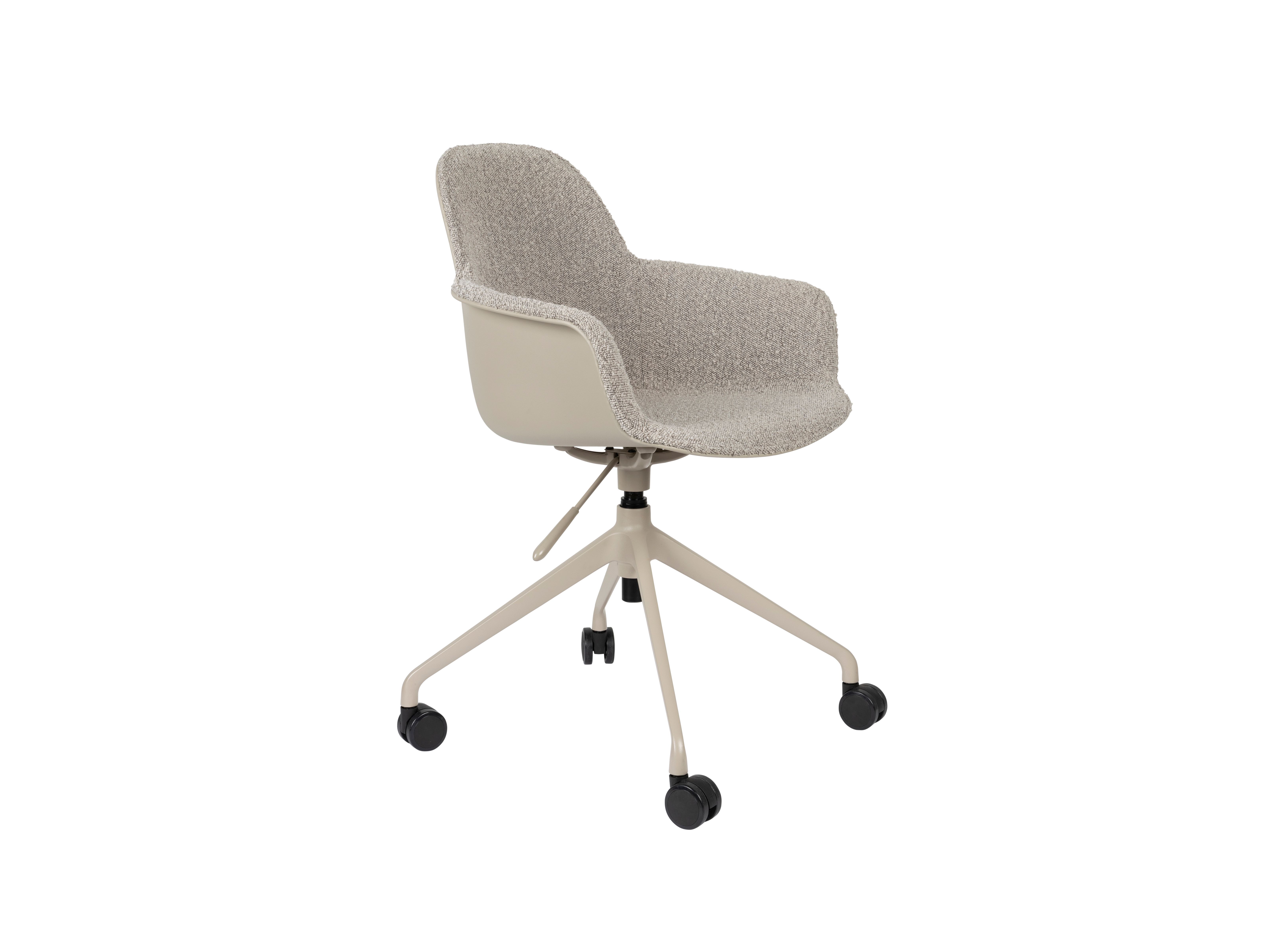 Bureaustoel ALBERT - Wit bouclé