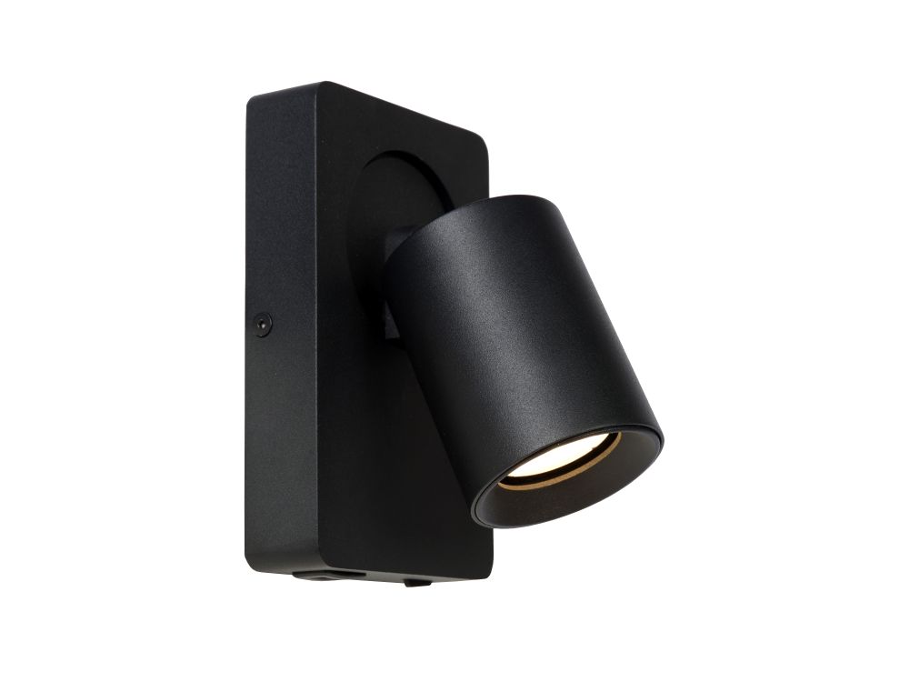 Wandspot NIGEL met USB oplaadpunt - Zwart staal LCD099290630