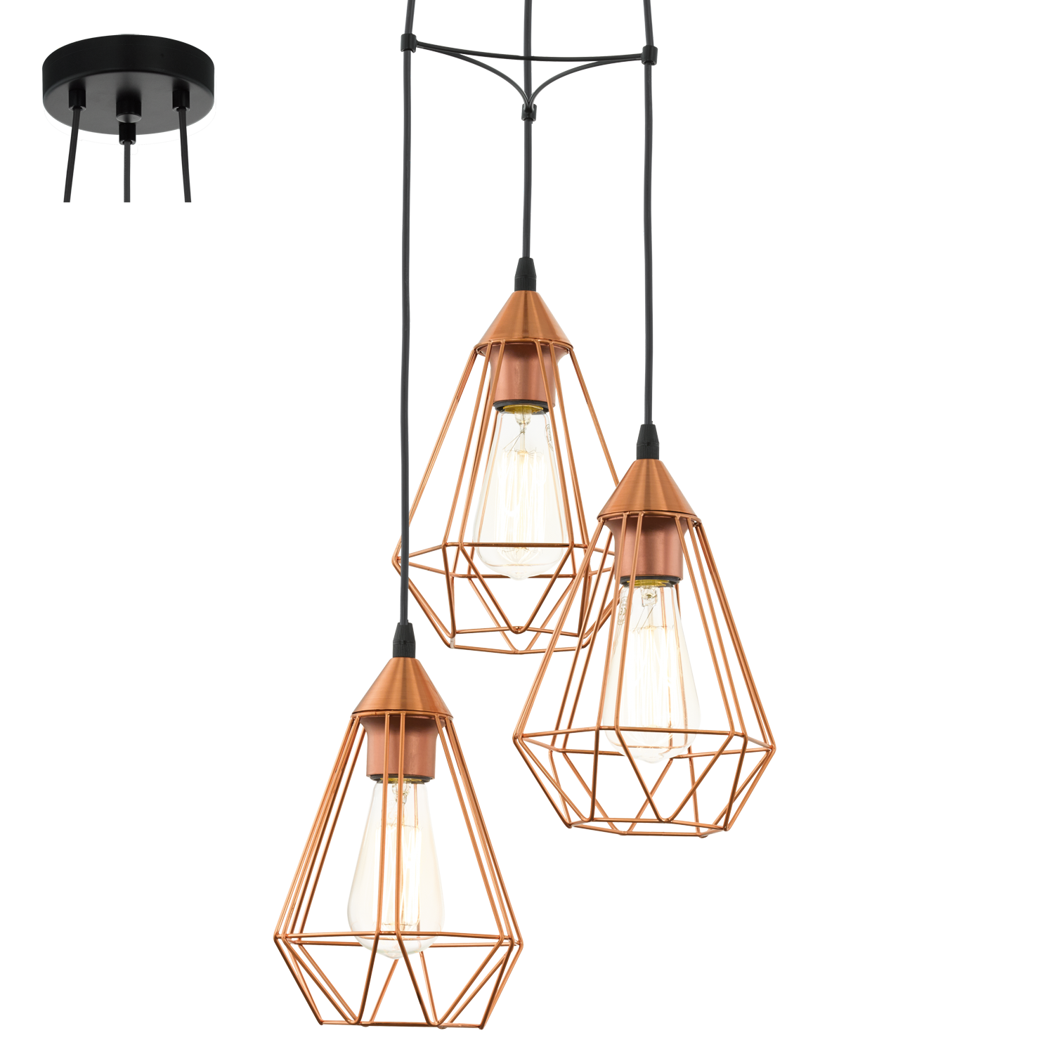 Hanglamp TARBES - Zwart