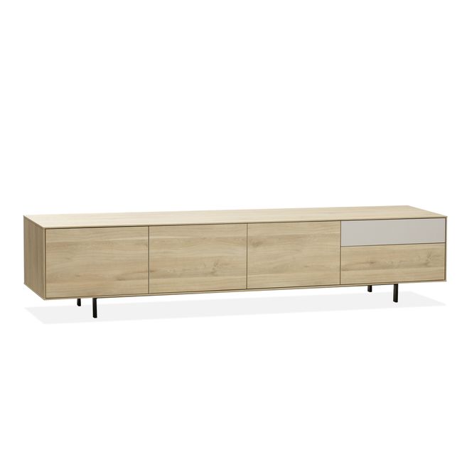 Tv-meubel FAMOUS groot - Fresh oak/ivory