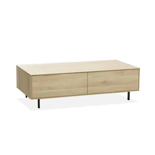 Salontafel met 2 laden FAMOUS - Fresh oak