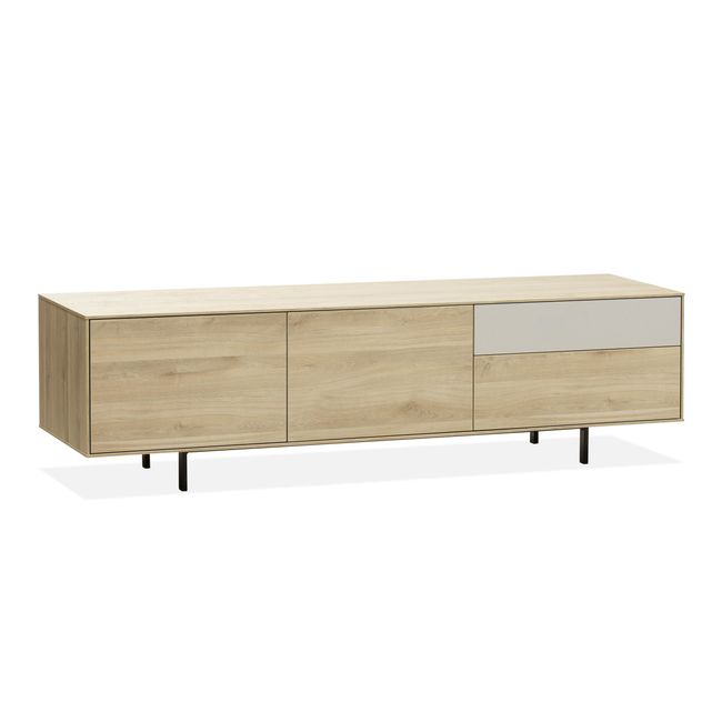 Tv-meubel FAMOUS klein - Fresh oak/ivory