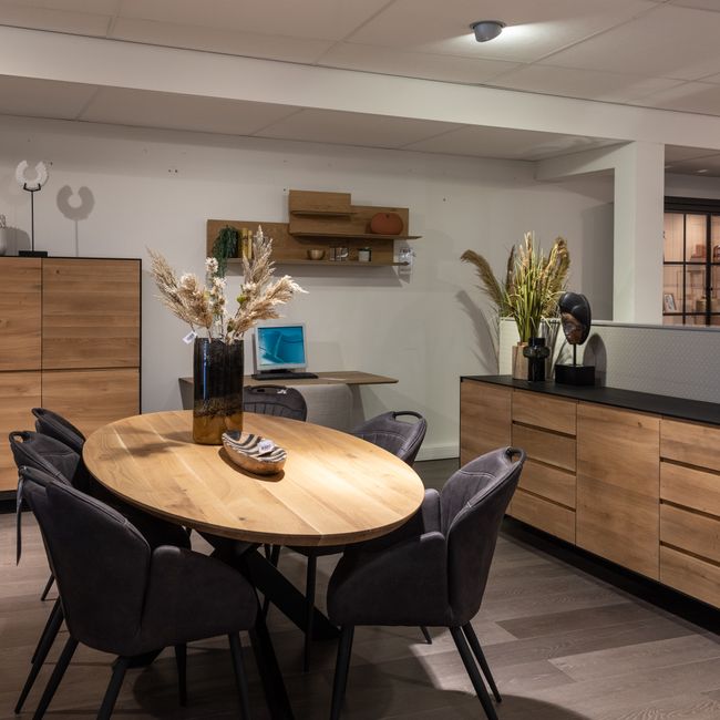 Barkast ALEXI - Zwart/naturel