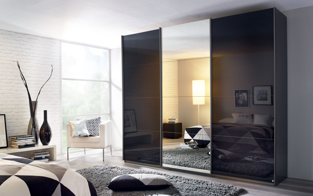 Kleerkast KULMBACH met spiegel - Basalt C-RCH KUH271MGBS QUDEM