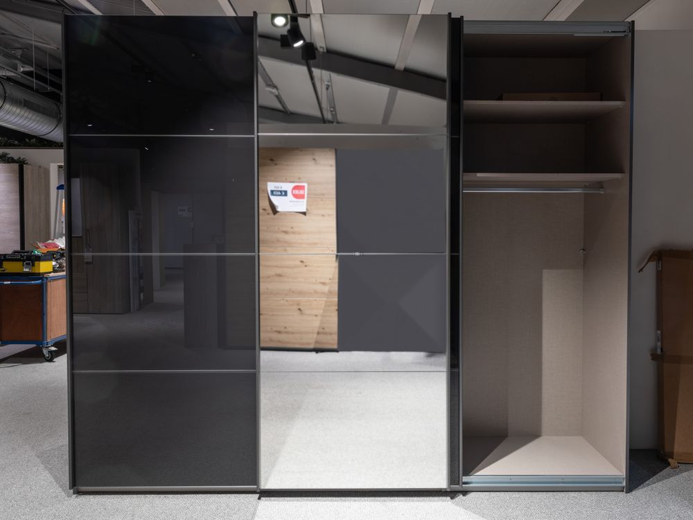 Kleerkast KULMBACH met spiegel - Basalt C-RCH KUH271MGBS QUDEM