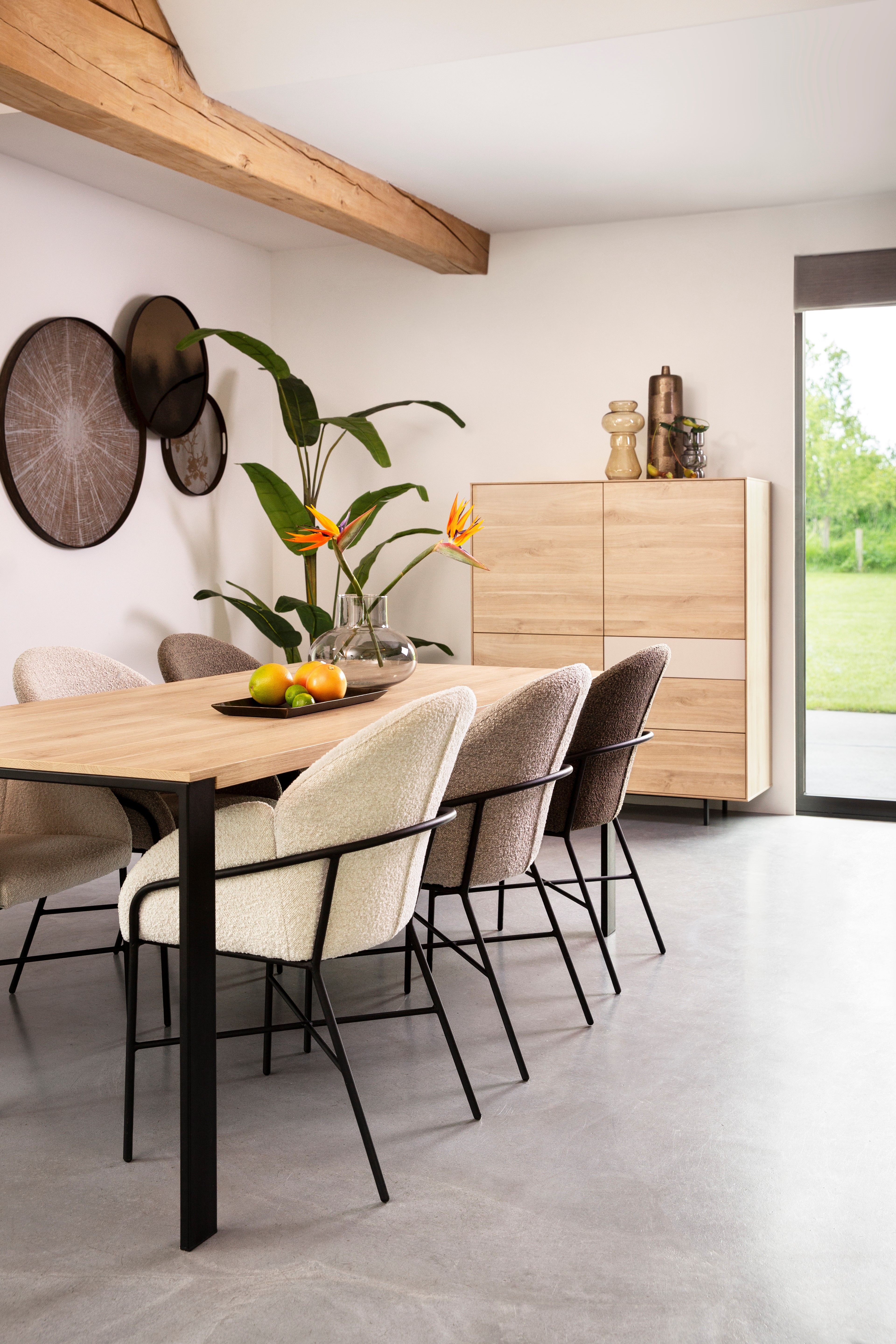 Tv-meubel FAMOUS groot - Fresh oak/ivory