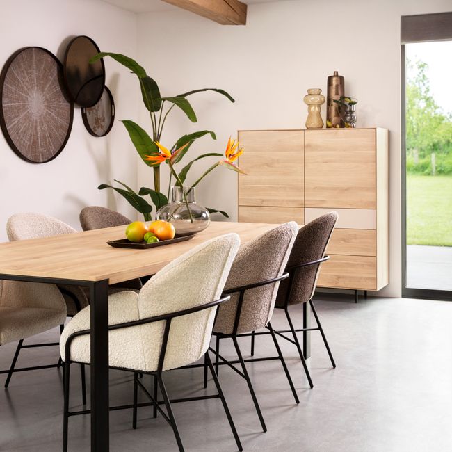 Wandkast FAMOUS smal - Fresh oak/ivory