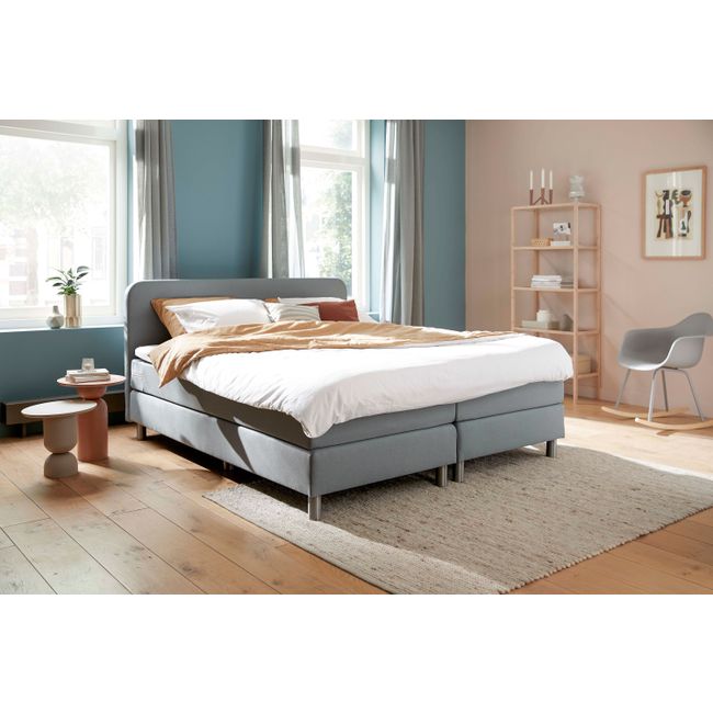 Boxspring MOOD icl. matras en topper - Grijs