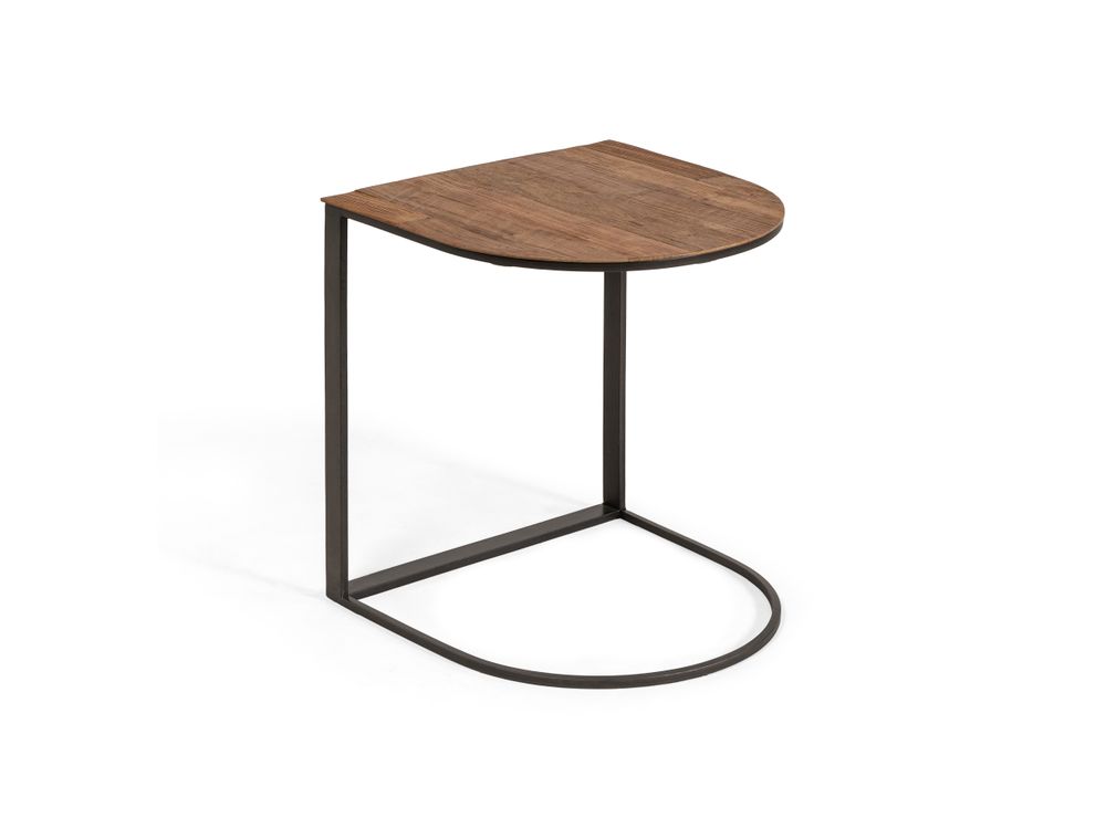 Laptoptafel bijzettafel CUTE - Teak/zwart staal PLMD CU LT