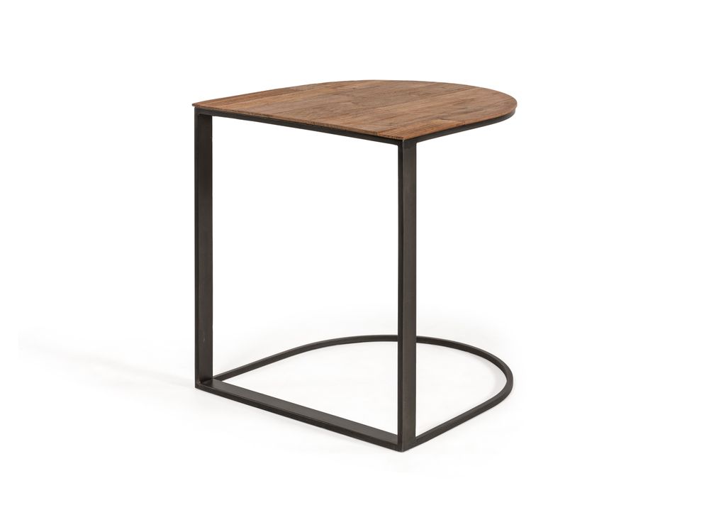 Laptoptafel bijzettafel CUTE - Teak/zwart staal PLMD CU LT