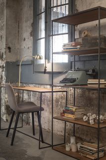 Laptoptafel bijzettafel CUTE - Teak/zwart staal PLMD CU LT