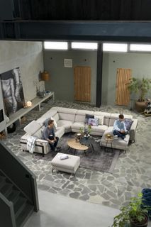 Hoekzetel met voetbank TYCAN - Lichtgrijs HEH TY HKSVB