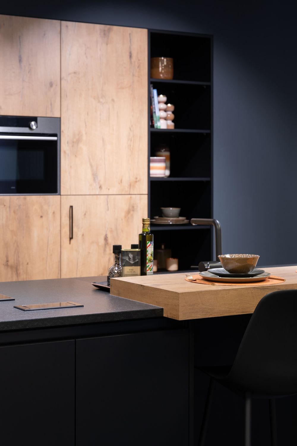 Keuken BALI in zwart/hout KEUKEN BALI WEB