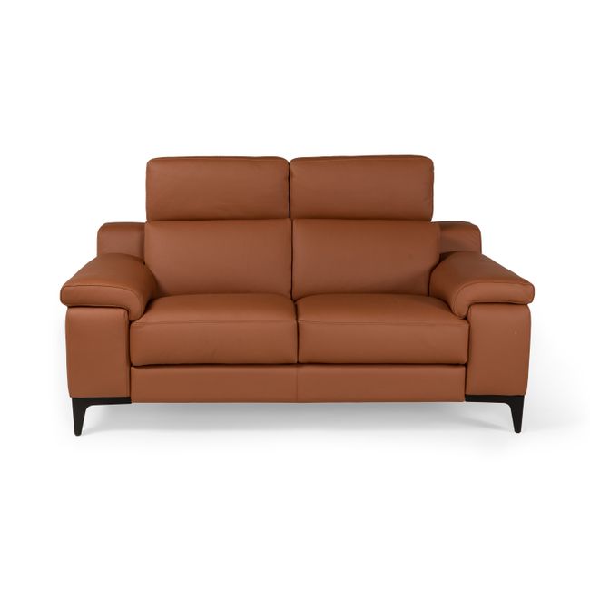 2-zit zetel LIPARI - Cognac leder