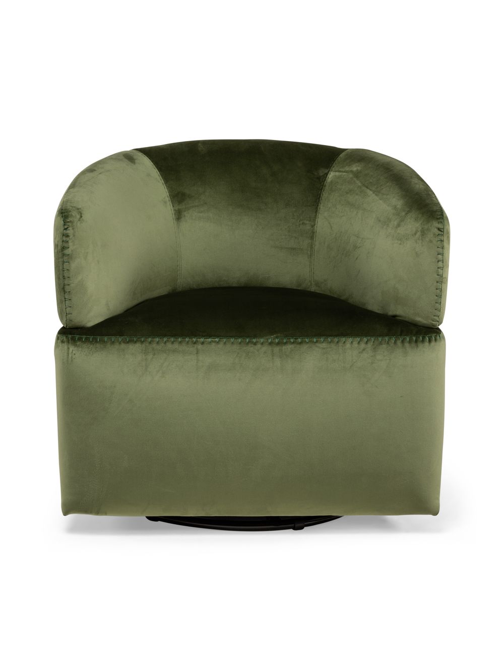 Fauteuil met draaivoet PIROUETTE - Groen velvet CAL-135-000026-DO3922