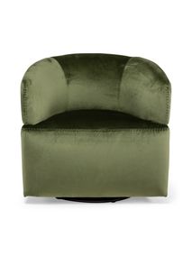 Fauteuil met draaivoet PIROUETTE - Groen velvet CAL-135-000026-DO3922