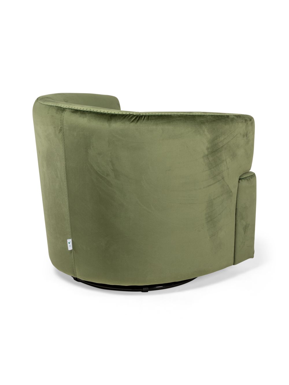 Fauteuil met draaivoet PIROUETTE - Groen velvet CAL-135-000026-DO3922