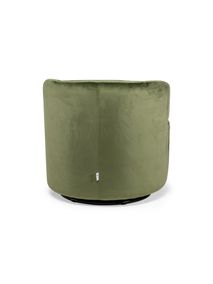 Fauteuil met draaivoet PIROUETTE - Groen velvet CAL-135-000026-DO3922
