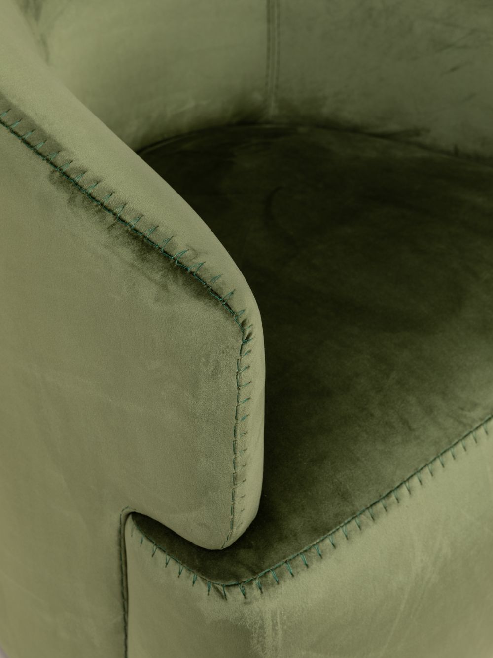 Fauteuil met draaivoet PIROUETTE - Groen velvet CAL-135-000026-DO3922