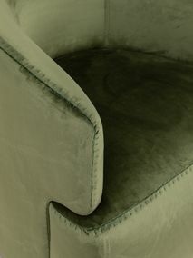 Fauteuil met draaivoet PIROUETTE - Groen velvet CAL-135-000026-DO3922