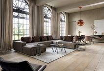 Salontafel MONTELLO - Keramiek met zwarte marmerlo XOO 45815ZWA
