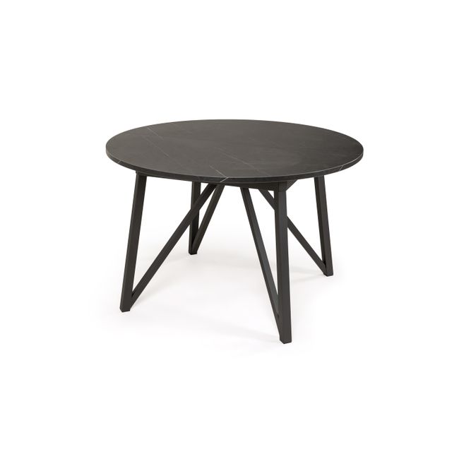 Uitschuifbare ronde tafel WACKO - Marmerlook/antra