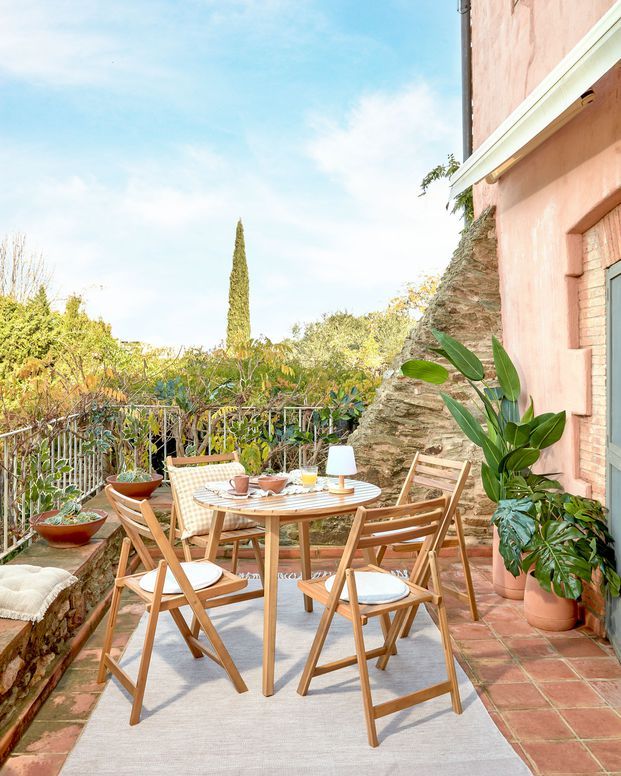 Ronde tuintafel VILMA - Massief acaciahout