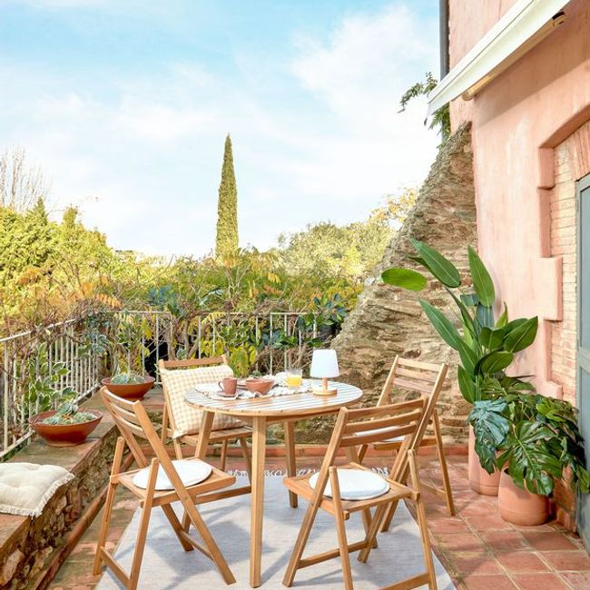 Ronde tuintafel VILMA - Massief acaciahout