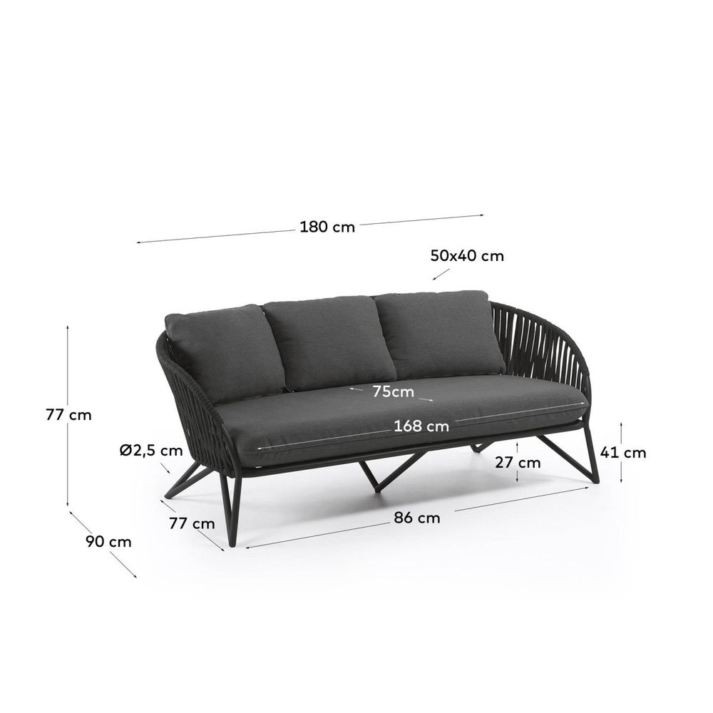 Lounge 3-zit BRANZIE - Zwart KAV IT0284J15