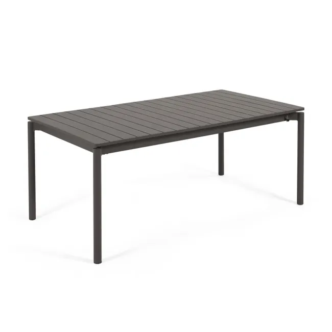 Uitschuifbare aluminium tuintafel ZALTANA - Zwart