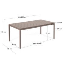 Uitschuifbare aluminium tuintafel ZALTANA - Zwart KAV CC6031R10