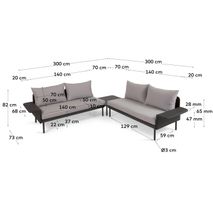 Loungeset aluminium ZALTANA - Wit KAV S794R02